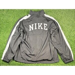 Rare Y2K 00s NIKE Jacket Sz XL Street Vintage Nike Black Spellout Back Hit